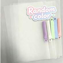 5 Sets Transparent A133.33cm Rotating Side-Opening Folders, Waterproof & Dustproof, File Storage Box, Suitable For School Documents, Office Files, Art Paper, School Supplies, Minimalist Large Capacity Desktop Organizer - Multicolor - View 18