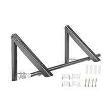 SENDERPICK Grey Wall Mounted Drying Rack Laundry Room Drying Rack Space Saving Clothes Rack - Grey - View 3