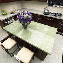 Green Glossy Kitchen Sticker, Heat-Resistant Self-Adhesive Tile Countertop Stove Marble Wallpaper Cabinet Renovation Film - Azure Dragon Stone - View 1