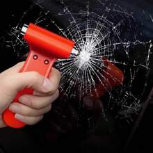 Long Handle Solid Car Window Breaker Escape Hammer, Multi-Function Vehicle Safety Tool, Quick Glass Breaking, Car Interior Roadside Emergency Survival Kit - Standard - View 6