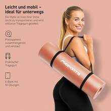 Gymnastikmatte Premium - rutschfeste Fitness- & Yogamatte - Pfirsich - Übersicht 3