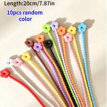 5pcs/10pcs Colorful Silicone Cable Tie Doll Decoration Cords, Random Color - Multicolor - View 19