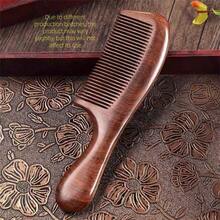 1pc Natural Wooden Fine-Tooth Comb, Anti-Static Anti-Hair Loss, Portable, Designed For Women With Long Hair - Multicolor - View 9