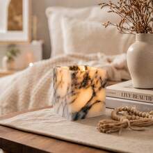 Translucent Marble Candle & Aromatherapy Base, Multi-Functional Cosmetic Storage Cup, Luxury Home Decor Ornament, Suitable For Spa & Hotel - 1PC - View 7