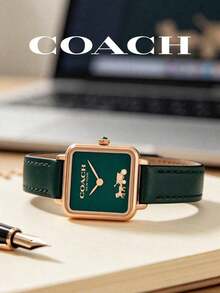 Coach Cass Women's Quartz Watch, Minimalist Commuter Versatile Classic Style, 14504227 - Green - View 3