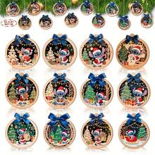 BUTTBILL Hot-Selling Recommended Stitch Theme Decorative Hanging Ornament, New Creative Christmas Decoration Wooden Stitch Pendant For Christmas Tree, Yard, Home, Party, Cute - Multicolor - View 7