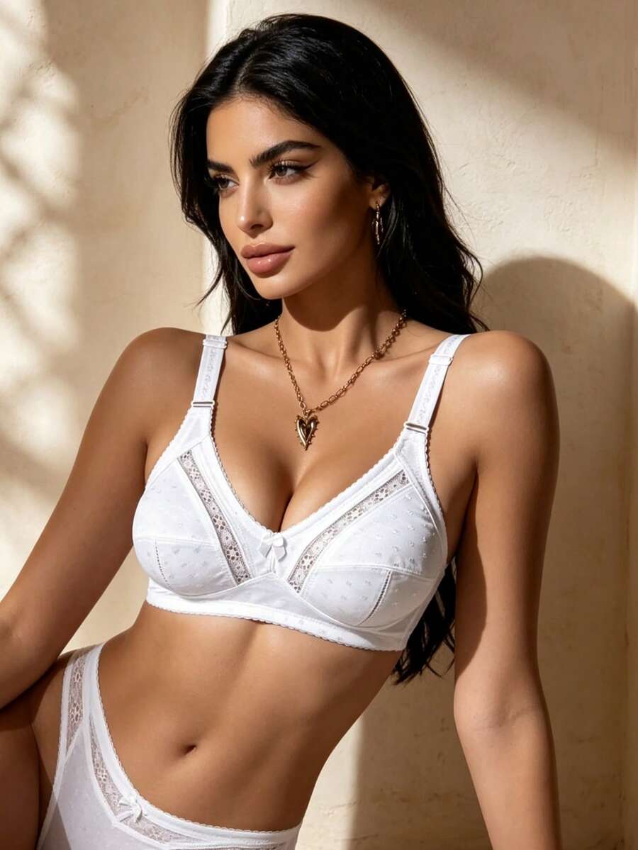 Temptuelle 1pc Women's Wireless Breathable Seamless Adjustable Strap Comfortable Leisure Bra