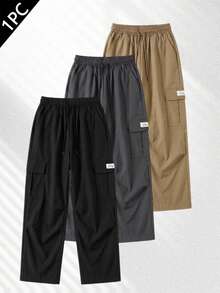 Women's Casual Sports Cargo Pants, Multi-Functional Athletic Long Pants, Suitable For Running, Cycling, Ball Sports, Gym Workouts - Black - View 8