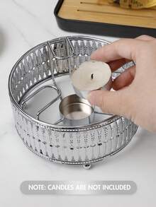 1 đế hâm trà bằng kim loại chạm khắc phong cách vintage, bếp hâm trà tròn 14cm dùng nến, phù hợp cho trà chiều tại nhà, tụ họp, sử dụng hàng ngày và trang trí bàn ăn, phụ kiện trà chiều tại nhà (không bao gồm ấm trà và nến) - Nhiều màu - Xem 8