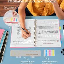 Spiral Notebook Diary A4 Large Size Notebook Suitable For Men And Women, College Lined Inner Page Diary, Hardcover Spiral Bound Diary, Suitable For Work And School Writing Notes - A4 - View 5