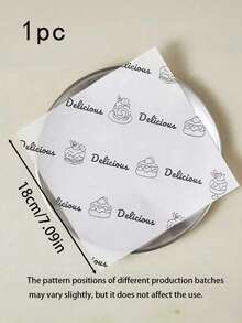 200張印花食品包裝紙，防油烘焙紙，可愛甜點圖案襯紙，適用於糕點、三明治、炸物、烘焙店、咖啡廳、廚房日常食品儲存與展示 [100/50/1張] - 彩色 - 查看 11