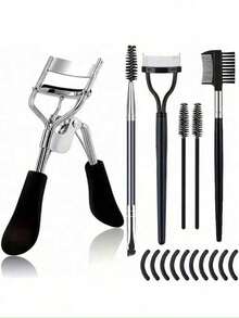 Wide Angle Eyelash Curler, Natural Lift And Curl, Stainless Steel, Large Stock Available - Black - View 1