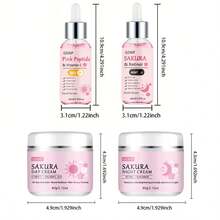 GSWP 4pcs Sakura Skincare Set, Terdiri dari Krim dan Serum, Memberikan Hidrasi Siang dan Malam. Formula Bebas Alkohol dan Hipoalergenik Memberikan Kelembapan Mendalam Tanpa Rasa Lengket, Cocok untuk Semua Jenis Kulit. - Set Perawatan Kulit - View 12