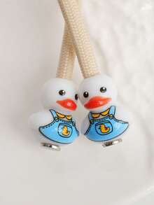 1Pair Sweatshirt Pendant Accessory, Suitable For Sweatshirt, Sweatpants And Dress Rope Head Pendant, Cartoon DIY Cute Duck Design Sweatshirt Decoration, Shoelace Charm, Hoodie Drawstring Pendant Rope Head Buckle, Sports Shirt Drawstring Charm, Gift - Multiple Styles - View 6