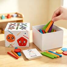 New 5-In-1 3-In-1 Color Sorting Busy Box Educational Toy For Kids, Color & Shape Recognition, Fine Motor Skills Training, Teaching Aid, Holiday Gift - Multicolor - View 7