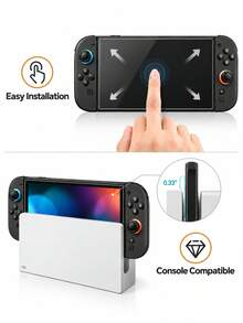 Jemdura HD Tempered Glass Screen Protector Compatible With Switch NS2 - Comes With Dust-Free Installation Tray For Easy Setup; Scratch-Resistant, Bubble-Free And Highly Shatter-Proof, Ideal Accessory Compatible With Switch 2 - View 5