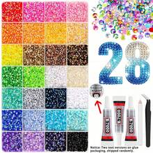 40/28/24/15 Colors Jelly Resin Rhinestone Set, Multi-Color AB Resin Rhinestone And Flat Back Gemstone Set, Shiny Decorative Rhinestone DIY Craft Material, Suitable For Clothing Rhinestone Decoration, Jewelry Making, Holiday Decoration - Sets - View 7
