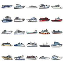 50pcs Nautical Ship Stickers, Thick Outline Water Transport Die-Cut Stickers, Peel And Stick, Suitable For Luggage, Skateboard, Journal, Gift Box Decoration - Irregular Shape - View 5