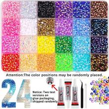 40pcs/28pcs/24pcs Colorful Resin Rhinestone Set, Jelly AB Flat Back Rhinestones, Handmade DIY Materials, Suitable For DIY Phone Cases, Clothing Rhinestone Decoration, Christmas Gifts, Multi-Color Rhinestone Material Pack - Sets - View 7