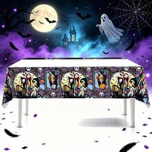 3pcs/1pc Cartoon Anime Character Theme Tablecloth, Christmas Decoration Set, Tablecloth, Party Happy Birthday Decoration, Yard Use, Room Decor, Perfect For Birthday Parties And Holiday Gatherings. Best Party Gift For Friends - Multicolor - View 4