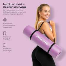 Gymnastikmatte Premium - rutschfeste Fitness- & Yogamatte - Flieder - Übersicht 3