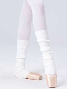 1/3/6 Pairs Women's Colorful Stacked Stirrup Leg Warmers, Knit Preppy ...