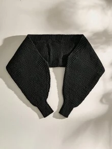Opalesca 1 件女式宽松针织蝙蝠袖斗篷开衫，休闲套头毛衣，春/秋/冬 - 有袖披肩 - 查看 12