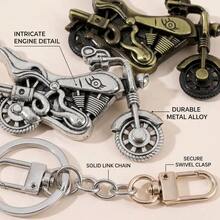 Vintage 3D Metal Motorcycle Keychain With Heavy-Duty Lobster Clasp, Exquisitely Detailed Mechanical Motorcycle Key Ring Pendant, Ideal Gift And Accessory For Riders And Motorcycle Enthusiasts - Multicolor - View 6