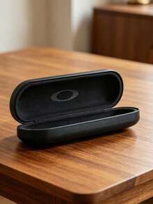 1pc Oakley Faux Leather Hard Eyeglass Case, Shockproof Protective Fashion Glasses Storage Box, Designer Accessory Gift OAKLEY-GIFT-3 - Black - View 7
