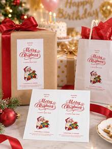 50 Buah Stiker Segel Kado Natal, Label Selamat Natal, Dekorasi Pembungkus Kado Liburan Meriah, Segel Kemasan Perekat, Perlengkapan Kotak Suvenir Pesta - MultiWarna - View 6