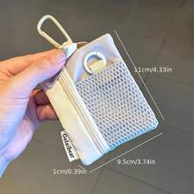 1pc Super Useful Mini Coin Pouch Phone Lanyard Multifunctional Card Holder Key Earphone Portable Square Small Bag - Multicolor - View 5