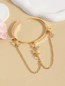 Brazalete de brazo minimalista con capas - Dorado - Ver 5