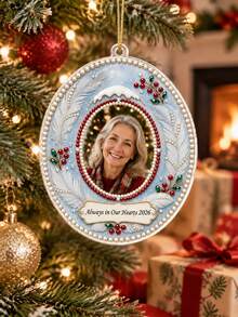 Custom Photo DIY Pearl Diamond Painting Ornament, Personalized 3D Holographic Memorial Suncatcher Kit, In Loving Memory Christmas Tree & Window Hanging Decor, Handmade Keepsake Gift For Grandma Family Friends Pet Lovers - Multicolor - View 9