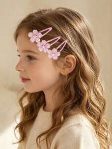 5/10/15/20pcs Girls Hair Accessories Multi-Color Jelly Sakura Oil Drop Forehead Side Bangs Hair Clips - Multicolor - View 2