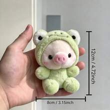 1pc Cute Pig Plush Doll, Bunny Decor, Backpack Charm, Pig Stuffed Doll, Soft Stuffed Animal Bag Pendant - Multicolor - View 6