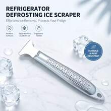 2pcs Heavy Duty Ergonomic Handle Stainless Steel Pot Scraper, Grease Removal Tool, Black Dirt And Tar Scraper, Refrigerator Defrost Ice Scraper, Kitchen Cleaning Scraper - A - View 6