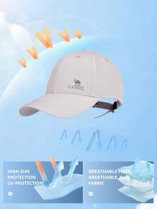 CAMEL CROWN Unisex Baseball Cap New Summer Sun Protection Sports Tennis Hat Face-Slimming Sun Hat - Silver Gray - View 3