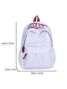 School Backpack Y2K Graffiti Letter Backpack Adjustable Shoulder Strap Wear-Resistant For Campus Casual Outdoor Oxford Backpack - Multicolor - View 2