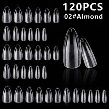120 miếng móng tay giả acrylic dáng hạnh nhân ngắn, móng dán phủ toàn bộ bán mờ đúc sẵn, móng gel trong suốt hình vuông dán ép để nối móng, làm nail DIY tại nhà - Nhiều màu - Xem 21