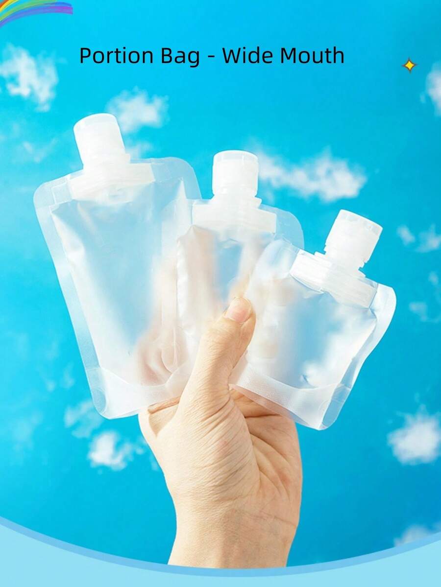 100ml, 3pcs, Portable Refillable Bottles, Refillable Bags, Personal Care Products, Cosmetic Refill, Outdoor Camping Supplies, Squeeze-Type, No Residue