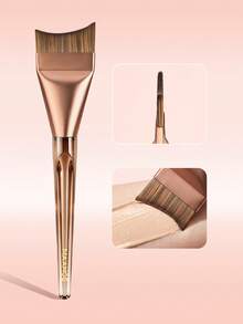 MAANGE 1pc Crescent-Shaped Professional Makeup Brush, Non-Slip Handle Design, Foundation Brush, Concealer Brush, Face Brush, Detail Brush, Suitable For Liquid Cosmetics, Daily Makeup Accessory, Portable Travel Makeup Brush, Gift For Girls. - Multicolor - View 9
