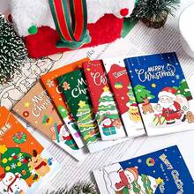 8 pièces Carnets de poche de Noël - Style aléatoire - Papeterie de Noël créative Petits carnets - Petits cadeaux Carnets de Noël - A - Voir 5