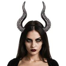 New Halloween Festival Costume Devil Horn Headband DIY Assembly Cosplay Hair Accessory Prop With Interchangeable Styles - Multicolor - View 2