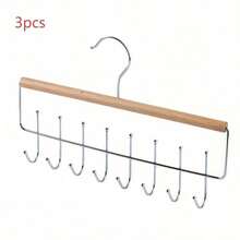 1/2pcs Multi-Function 8-Hook Rotating Hat Rack, Suitable For Wardrobe, Bra, Tank Top And Other Clothing Storage, Space-Saving, Perfect For Dorm And Apartment Closet Organization - Multicolor - View 10