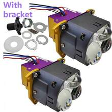 Flat Bi-LED Laser Projector Lens, Single/Dual/Triple Laser Optional, Universal Car Headlight Bi-Xenon Retrofit Module, Sharp Cut-Off Line, Includes Bracket And Fan, 2pcs/Pack - Square Lens - View 16