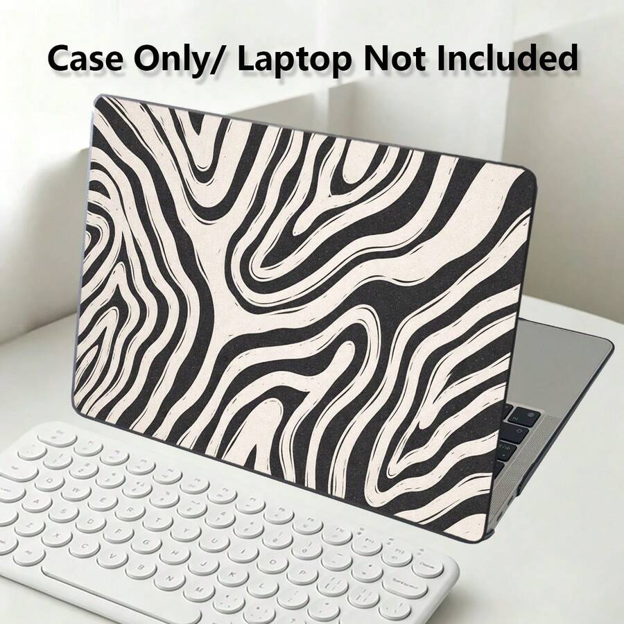 1pc Protective Case, Black & White Zebra Stripe UV Printed Pattern, Laptop Protective Sleeve, Minimalist Lightweight Durable Protective Case Suitable For 13 Inch Neo Laptop Protective Case A3404 Model/ Air Pro 13.3 13.6 14.2 15.3 16.2 Inch/ Matebook D14/D16 - View 1