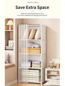 1pc Multi-Functional Easy Install Minimalist Clothing Storage Cabinet, Bookshelf Dust-Proof Storage Rack, Suitable For Office, Classroom, Living Room, Bedroom, Dormitory, Multiple Sizes Available, Teacher's Day, Christmas, New Year Gift Recommendation, Large Capacity, Premium - Multicolor - View 1