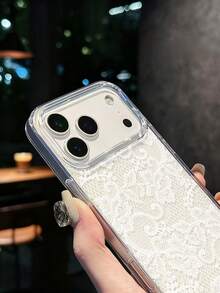 Elegant Romantic Lace Floral Soft Transparent Phone Case, Compatible With IPhone 18 Pro, 18 Pro Max, 17 Pro Max, 17 Pro, 17, 16 Pro Max, 16 Pro, 16, 15, 14, 13, 12 Pro Max, 11, Fashionable Transparent Anti-Drop Protective Cover - Multicolor - View 4