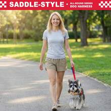 DomKim Saddle Style No Pull Dog Harness With Back Control Handle, Thick Soft Padded Escape Proof Vest Harness, Adjustable Durable Pet Chest Strap, Reflective Walking Gear For Small Medium Large Dogs Outdoor Hiking Daily Stroll - Multicolor - View 12