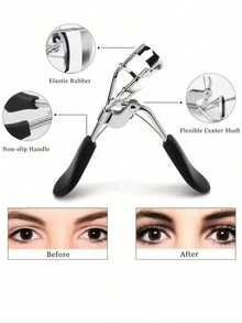 Wide Angle Eyelash Curler, Natural Lift And Curl, Stainless Steel, Large Stock Available - Black - View 6